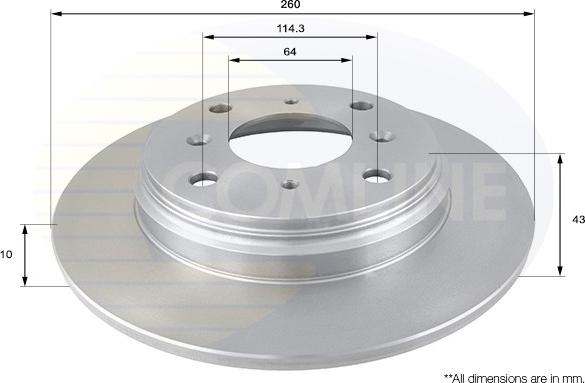 Comline ADC0525 - Тормозной диск autospares.lv