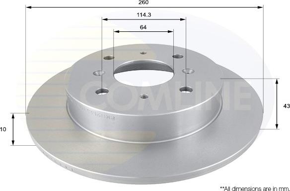 Comline ADC0520 - Тормозной диск autospares.lv