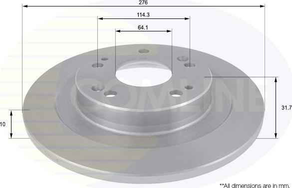 Comline ADC0571 - Тормозной диск autospares.lv