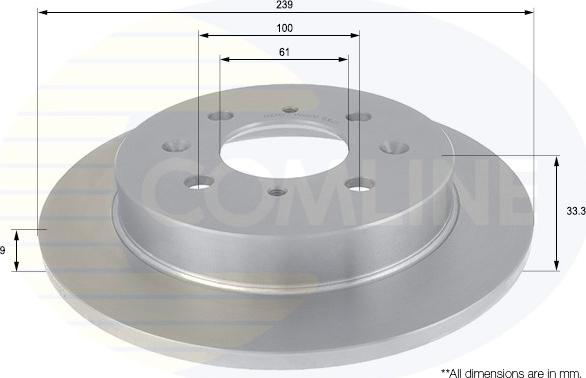 Comline ADC0573 - Тормозной диск autospares.lv