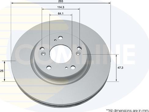 Comline ADC0572V - Тормозной диск autospares.lv