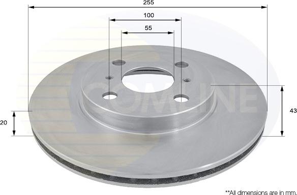 Comline ADC0194V - Тормозной диск autospares.lv