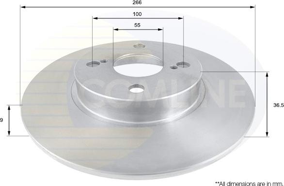 Comline ADC0155 - Тормозной диск autospares.lv