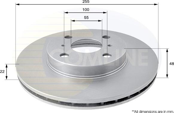 Comline ADC0151V - Тормозной диск autospares.lv