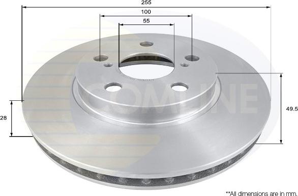 Comline ADC0169V - Тормозной диск autospares.lv