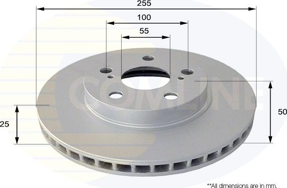 Comline ADC0101V - Тормозной диск autospares.lv