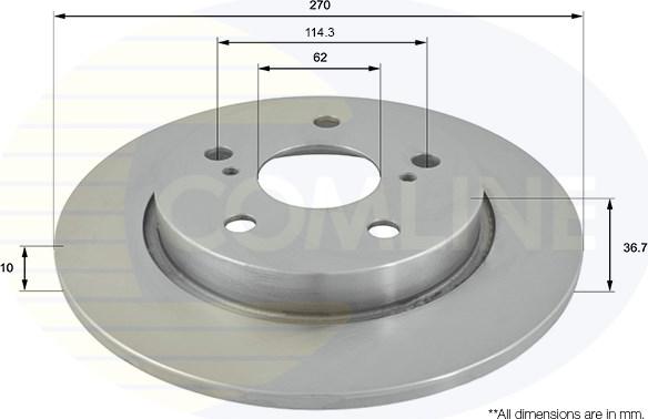 Comline ADC01146 - Тормозной диск autospares.lv