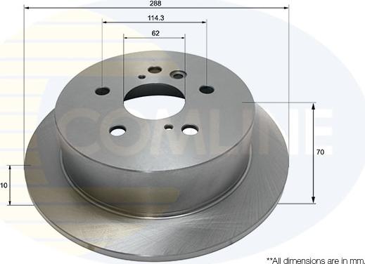 Comline ADC01159 - Тормозной диск autospares.lv