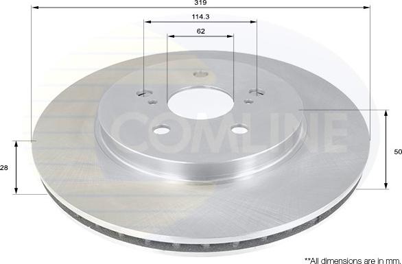 Comline ADC01158V - Тормозной диск autospares.lv