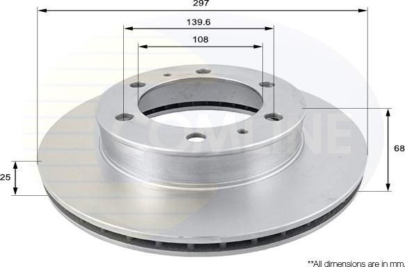 Comline ADC01169V - Тормозной диск autospares.lv