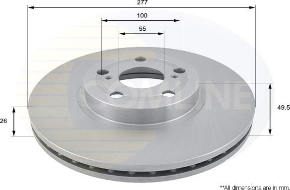 Comline ADC01109V - Тормозной диск autospares.lv