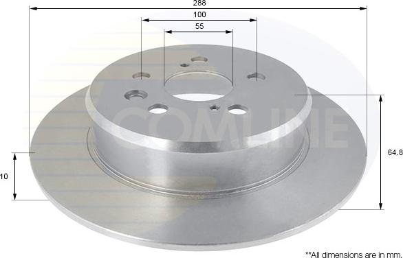 Comline ADC01101 - Тормозной диск autospares.lv