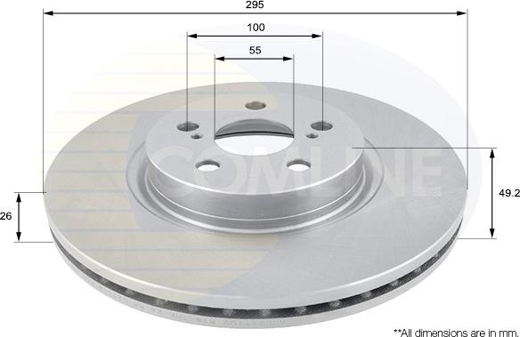 Comline ADC01110V - Тормозной диск autospares.lv