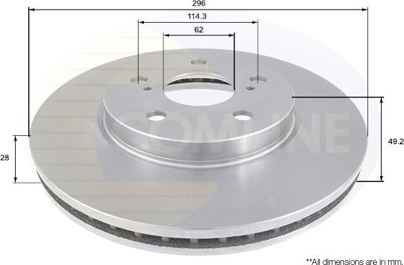 Comline ADC01112V - Тормозной диск autospares.lv