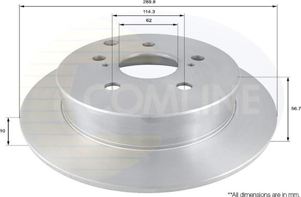Comline ADC01135 - Тормозной диск autospares.lv