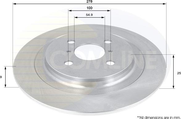 Comline ADC01132 - Тормозной диск autospares.lv