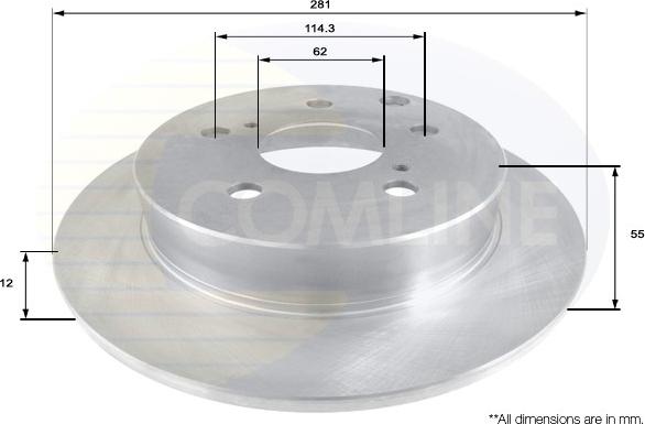 Comline ADC01137 - Тормозной диск autospares.lv