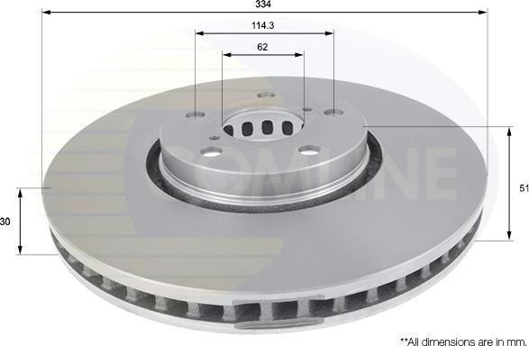 Comline ADC01124V - Тормозной диск autospares.lv