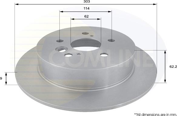 Comline ADC01121 - Тормозной диск autospares.lv