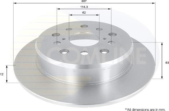 Comline ADC0188 - Тормозной диск autospares.lv