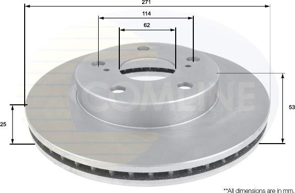 Comline ADC0139V - Тормозной диск autospares.lv