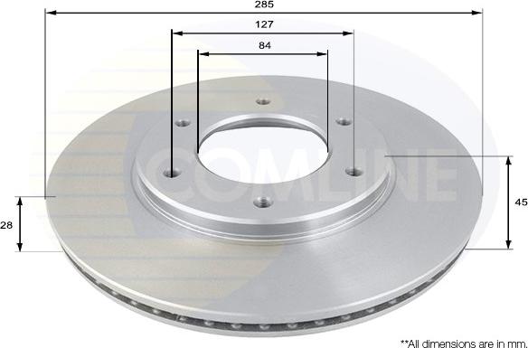 Comline ADC0176V - Тормозной диск autospares.lv