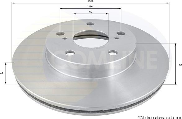 Comline ADC0170V - Тормозной диск autospares.lv