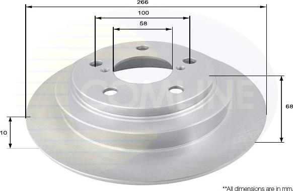 Comline ADC0809 - Тормозной диск autospares.lv