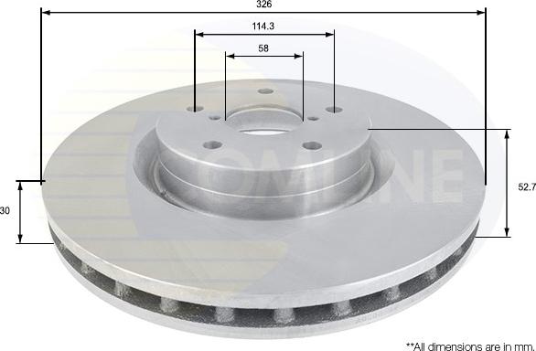 Comline ADC0819V - Тормозной диск autospares.lv