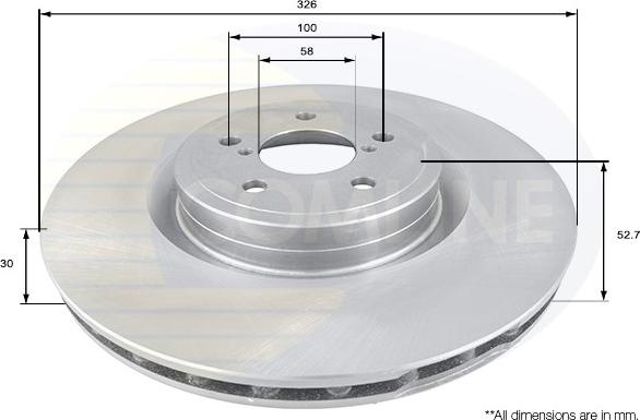 Comline ADC0815V - Тормозной диск autospares.lv