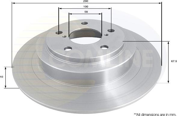 Comline ADC0817 - Тормозной диск autospares.lv