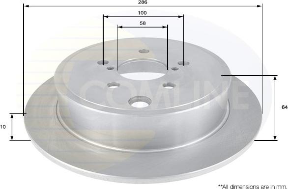 Comline ADC0823 - Тормозной диск autospares.lv