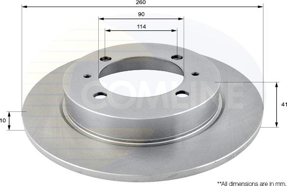 Comline ADC0355 - Тормозной диск autospares.lv