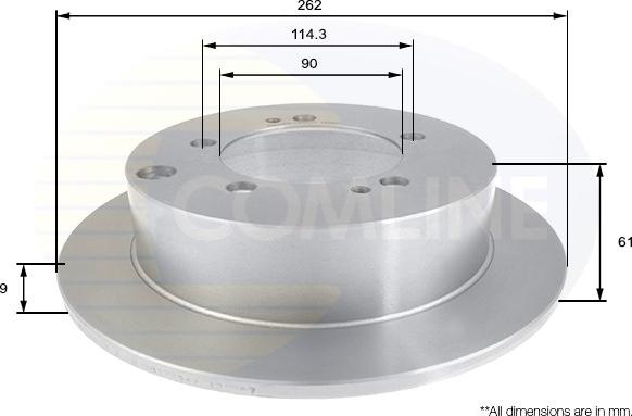 Comline ADC0368 - Тормозной диск autospares.lv