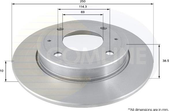 Comline ADC0372 - Тормозной диск autospares.lv