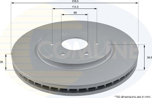 Comline ADC0269V - Тормозной диск autospares.lv