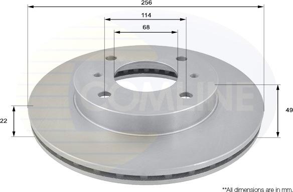 Comline ADC0219V - Тормозной диск autospares.lv