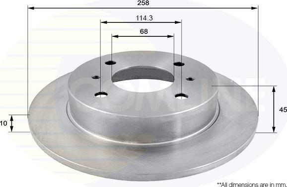 Comline ADC0217 - Тормозной диск autospares.lv