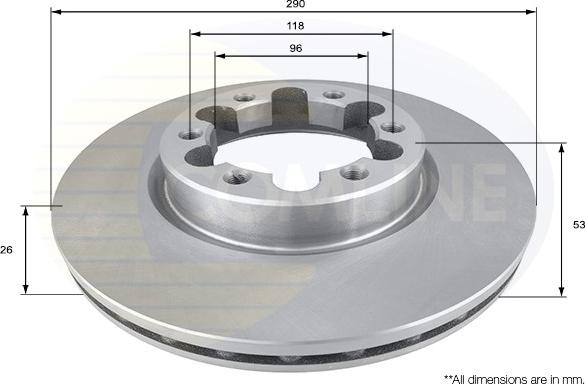 Comline ADC0285V - Тормозной диск autospares.lv