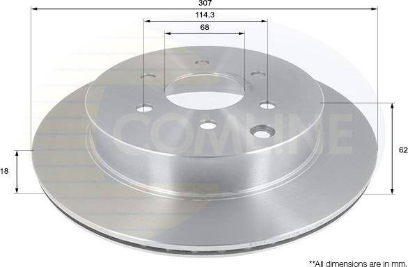 Comline ADC0282V - Тормозной диск autospares.lv