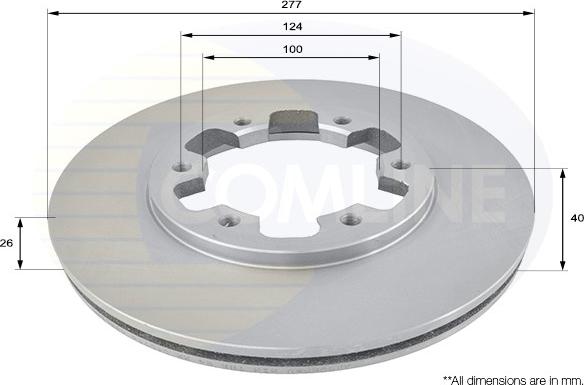 Comline ADC0238V - Тормозной диск autospares.lv