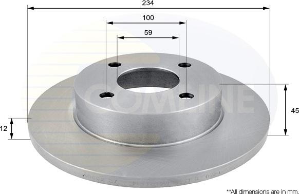 Comline ADC0227 - Тормозной диск autospares.lv