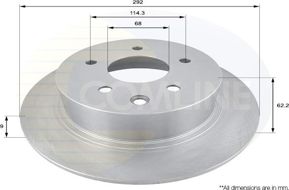 Comline ADC0275 - Тормозной диск autospares.lv