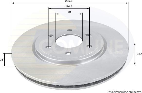 Comline ADC0270V - Тормозной диск autospares.lv