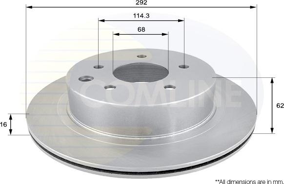 Comline ADC0272V - Тормозной диск autospares.lv