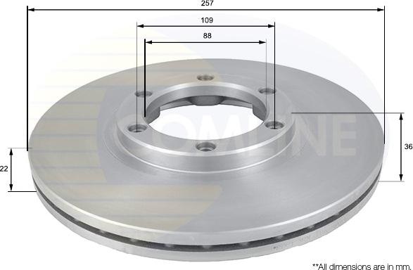 Comline ADC0702V - Тормозной диск autospares.lv