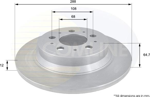 Comline ADC1909 - Тормозной диск autospares.lv