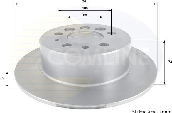 Comline ADC1902 - Тормозной диск autospares.lv