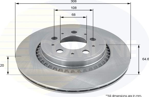 Comline ADC1920V - Тормозной диск autospares.lv