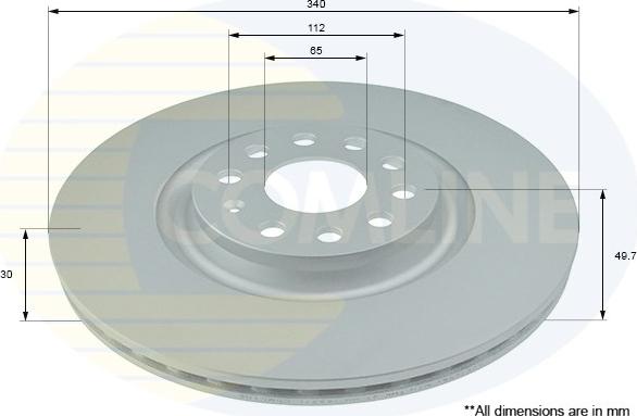 Comline ADC1498V - Тормозной диск autospares.lv